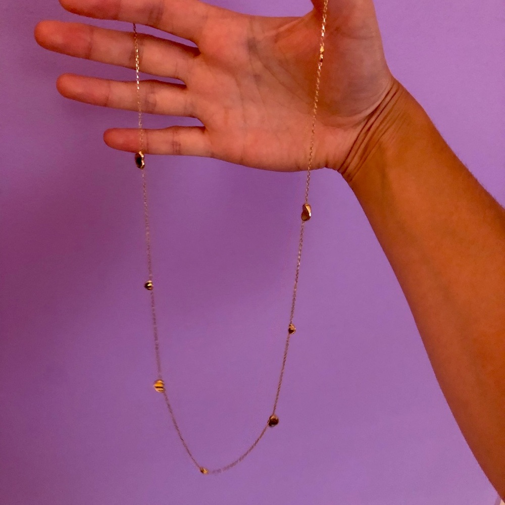 Milros 14k gold heart chain necklace